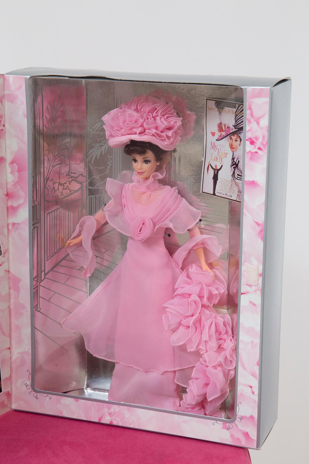 Barbie as Eliza Doolittle in My Fair Lady. Pink dress For Sale 3