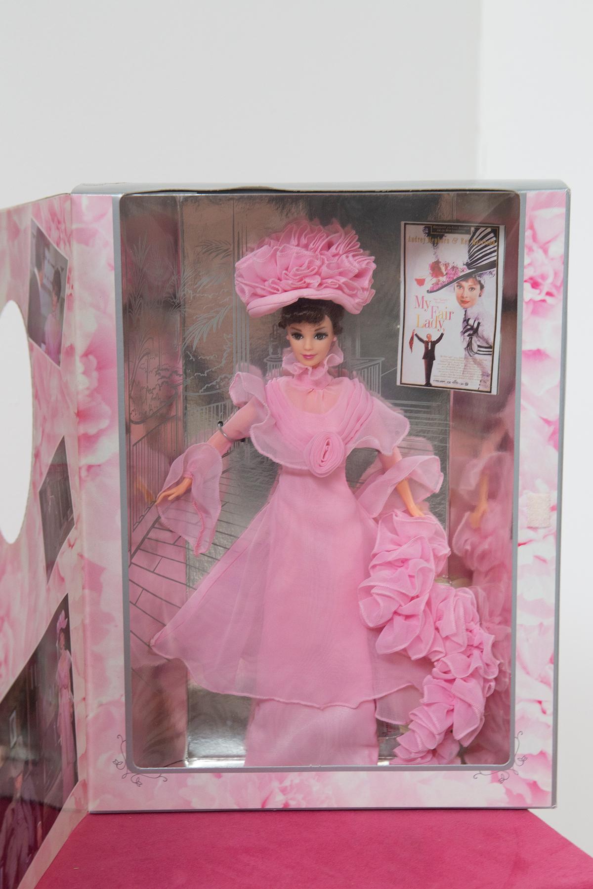 Barbie as Eliza Doolittle in My Fair Lady. Pink dress For Sale 4