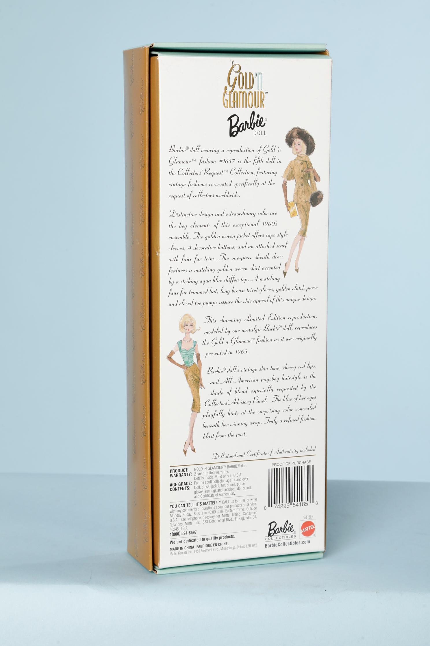 Barbie Barbie Sammleranfrage Auflage „Gold'n Glamour““ im Zustand „Neu“ im Angebot in Saint-Ouen-Sur-Seine, FR