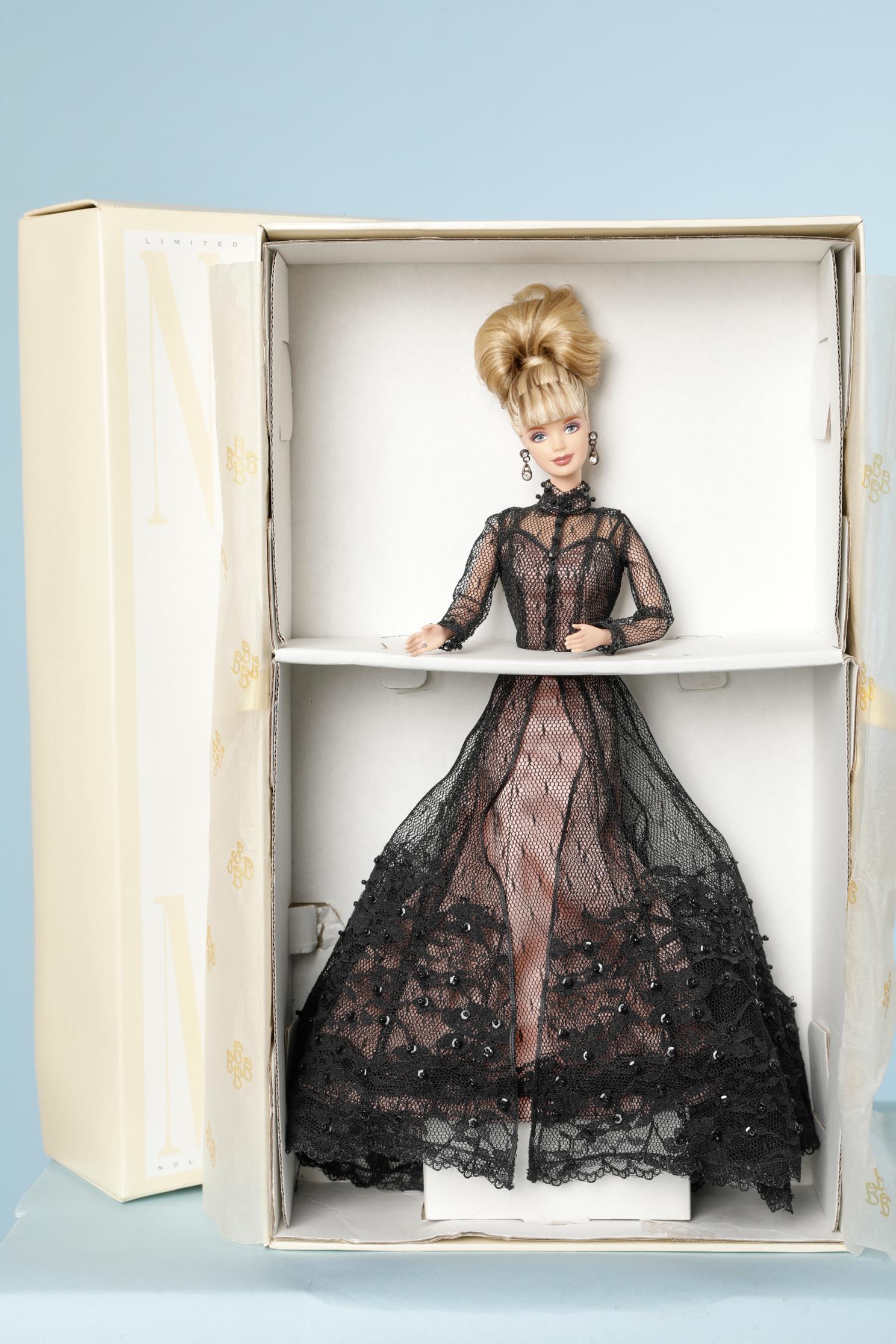 Barbie Sheer Illusion. Nolan Miller Couture Collection. 
Certificate of authenticity. Limited Edition First in a series.