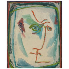 Barbier, Self Portait, Oil on Canvas, Framed, Signed and Dated 1978