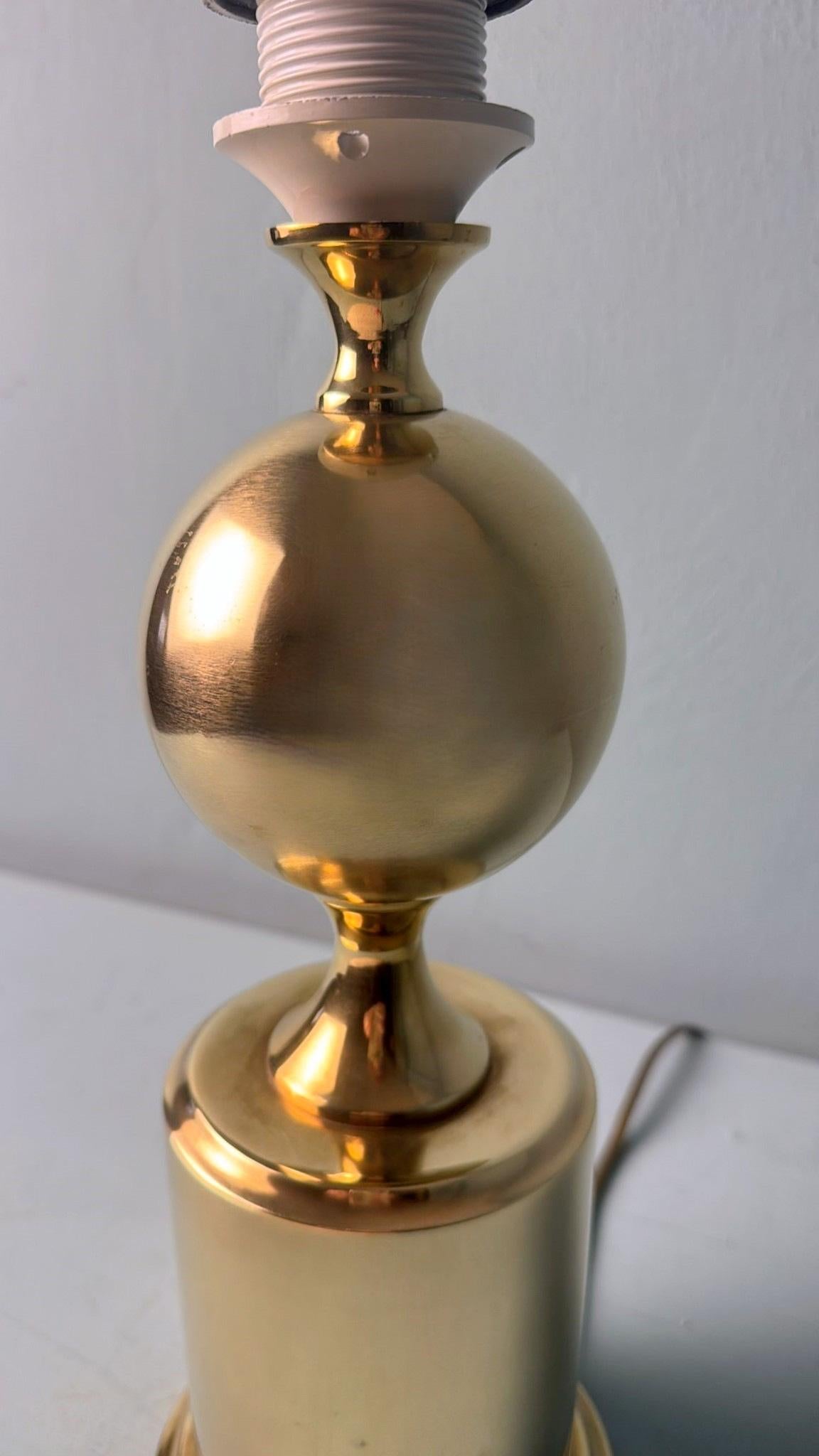Barbier Style French Space Age Brass Table Lamp (Without Lampshade) For Sale 5