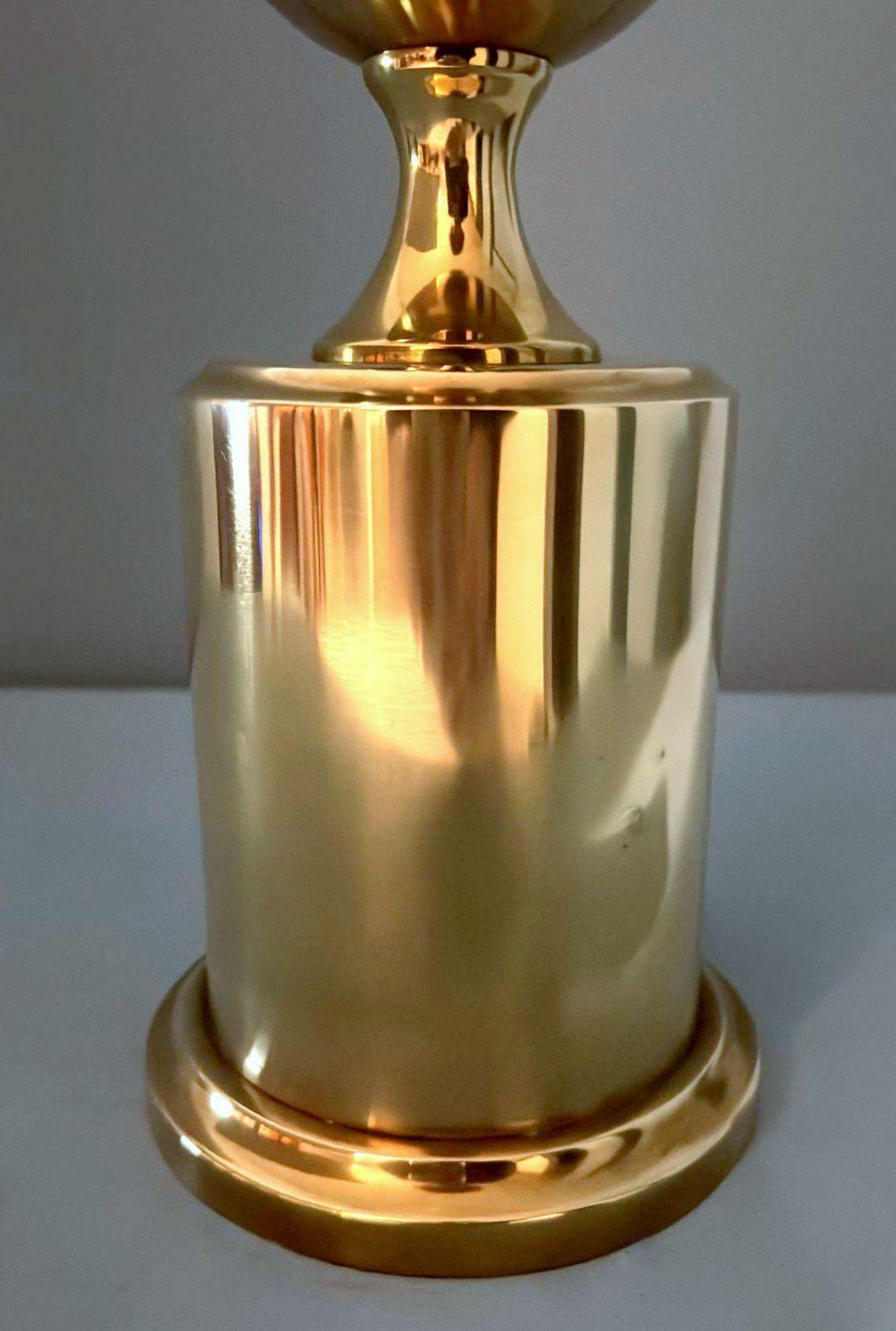 Barbier Style French Space Age Brass Table Lamp (Without Lampshade) For Sale 9