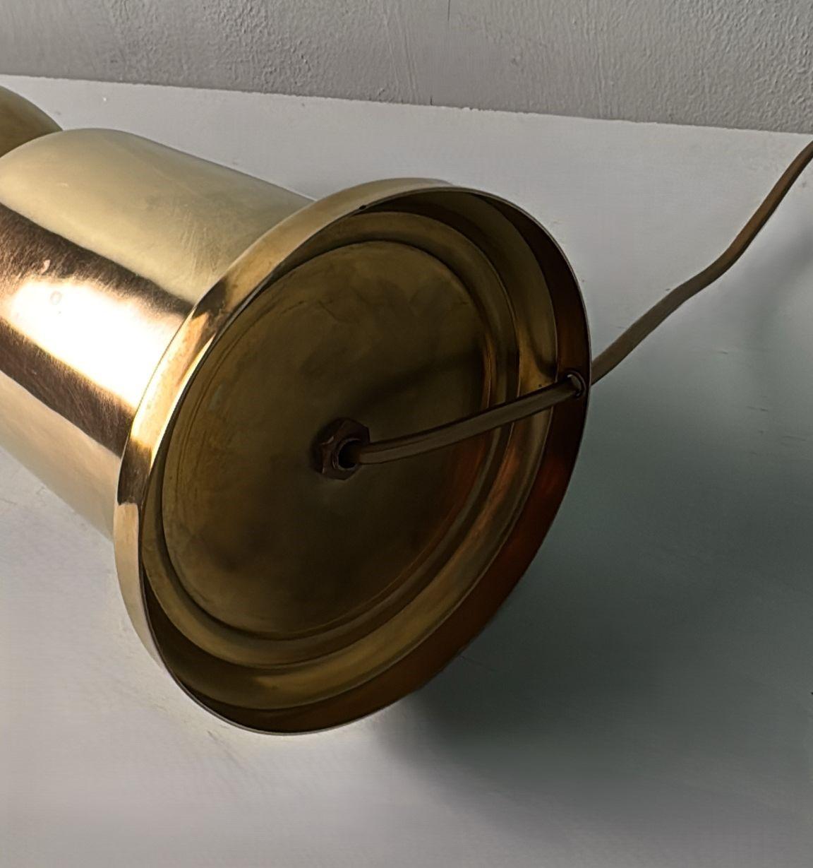 Barbier Style French Space Age Brass Table Lamp (Without Lampshade) For Sale 11