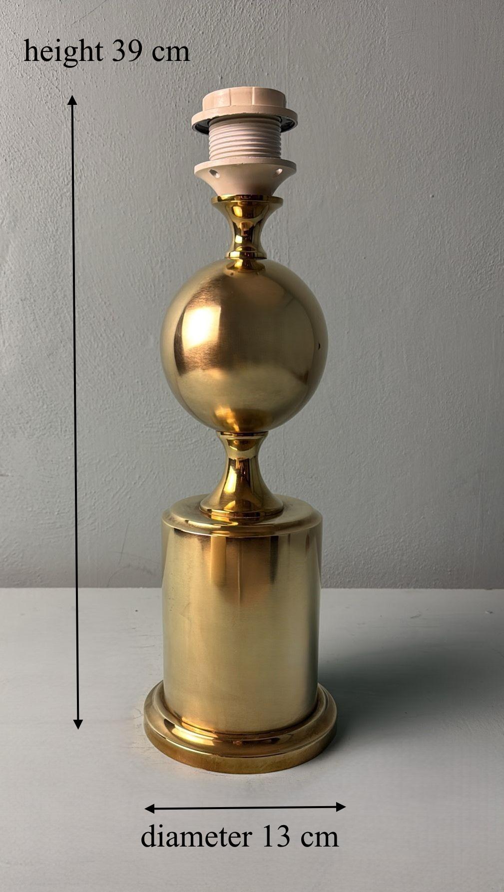 Barbier Style French Space Age Brass Table Lamp (Without Lampshade) For Sale 12
