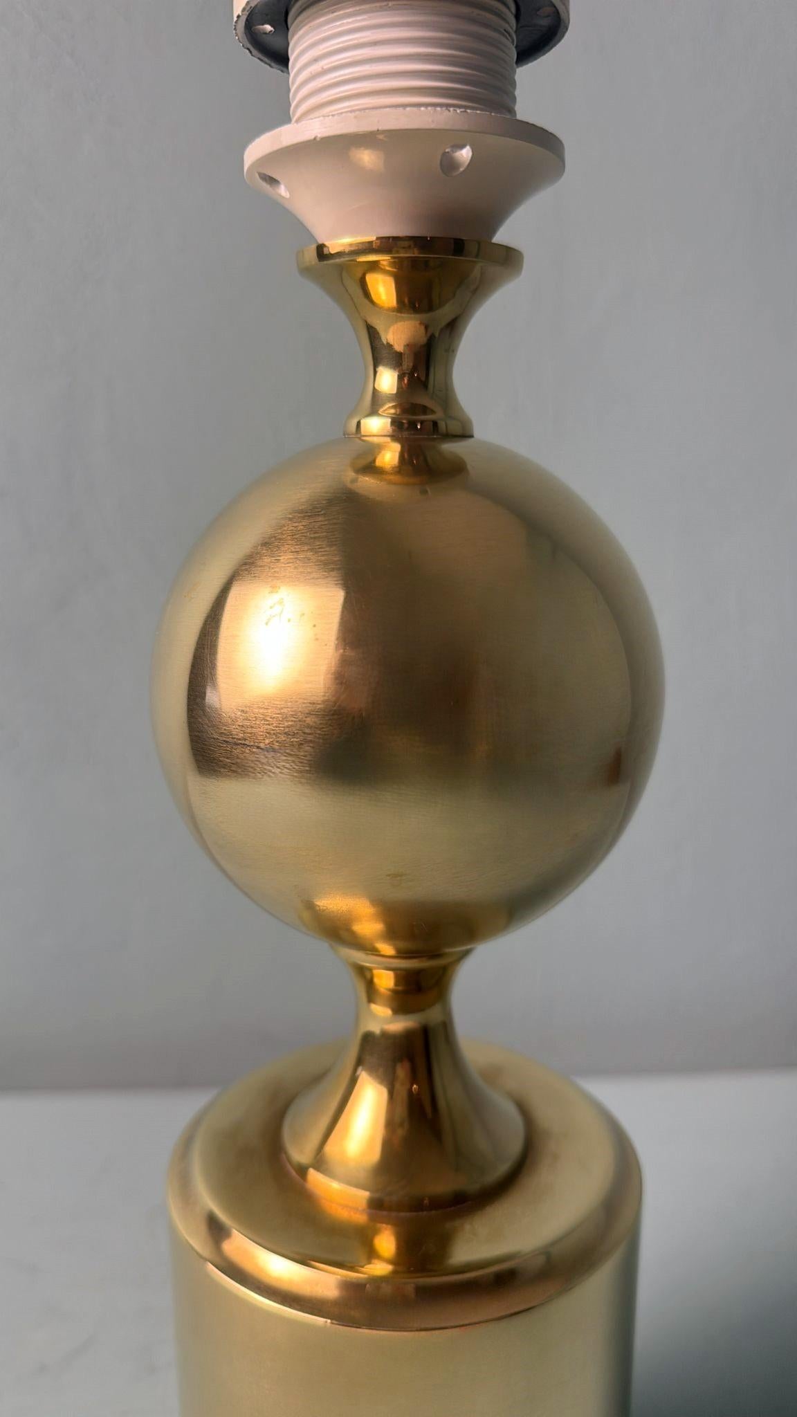 Barbier Style French Space Age Brass Table Lamp (Without Lampshade) For Sale 3