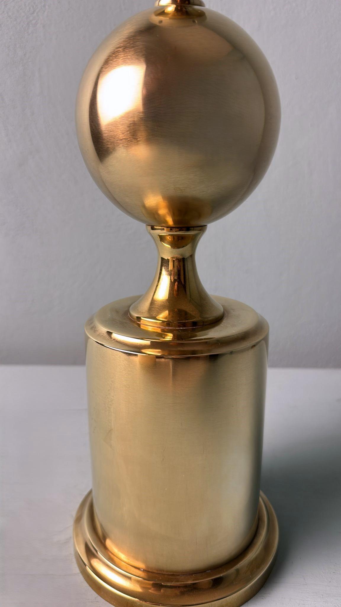 Barbier Style French Space Age Brass Table Lamp (Without Lampshade) For Sale 4