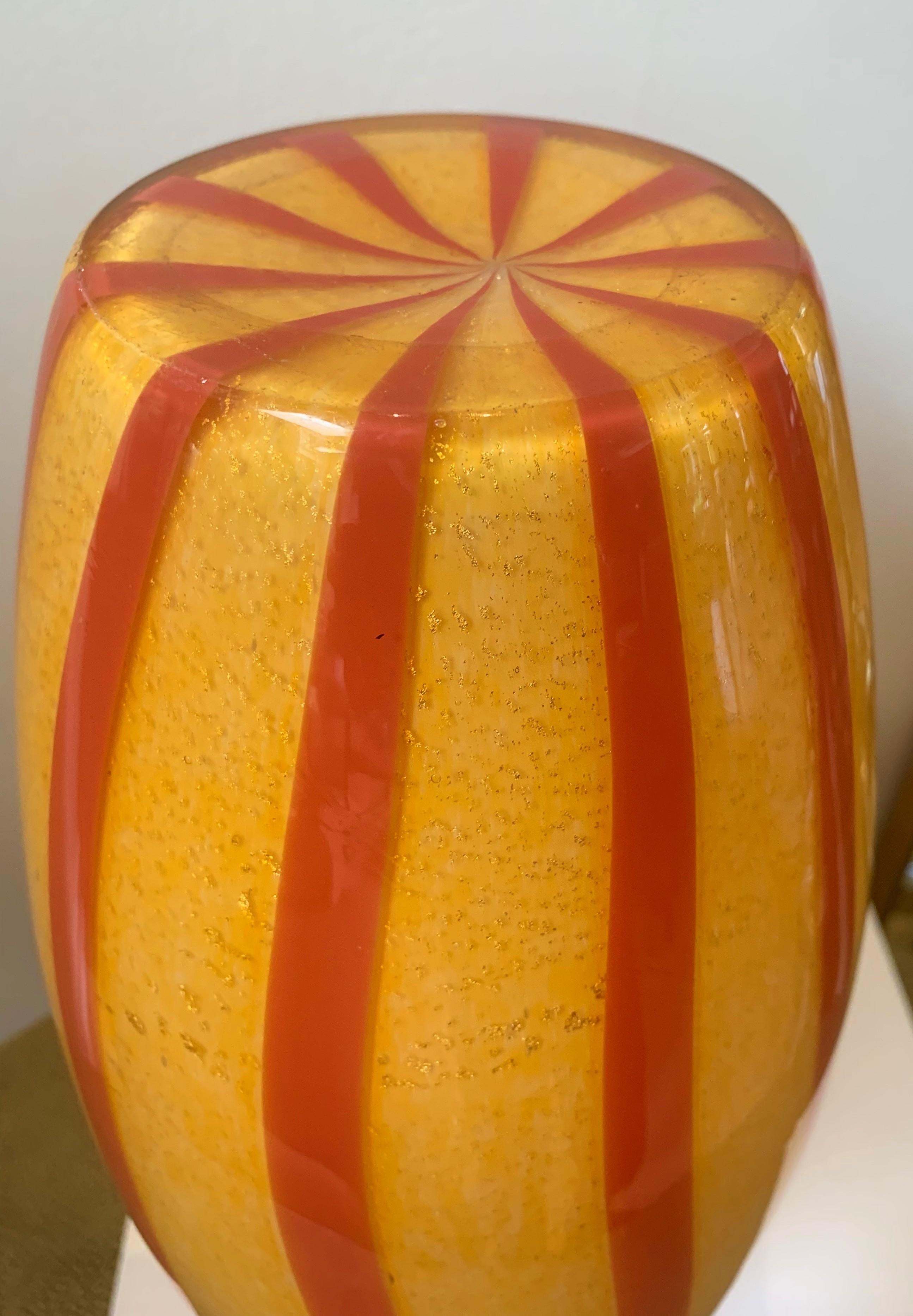 Italian Barbini 1960s Art Glass Vase 