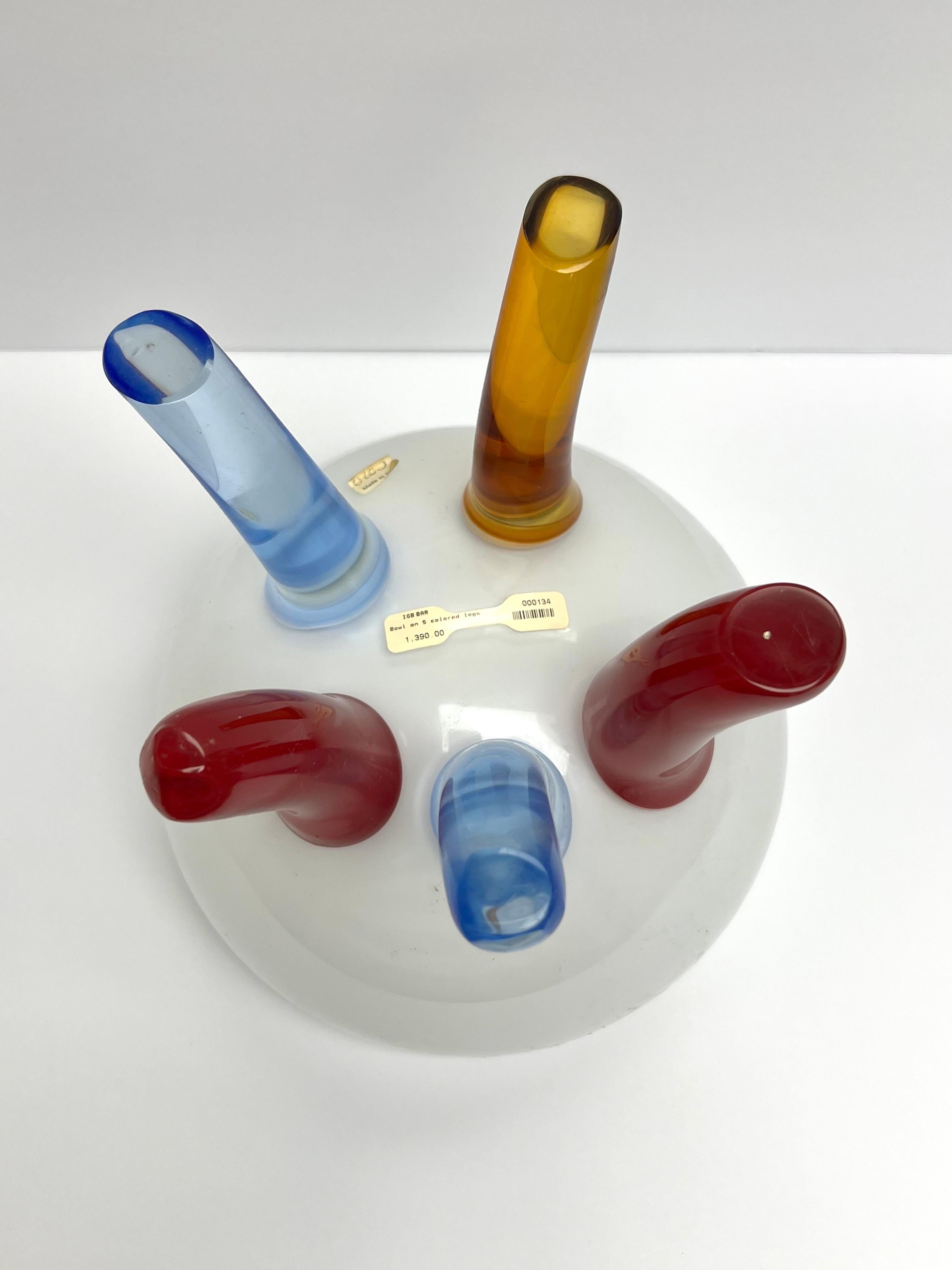 Barbini Murano Kunstglas Post Modern Color Skulptur  Schale (Glaskunst) im Angebot