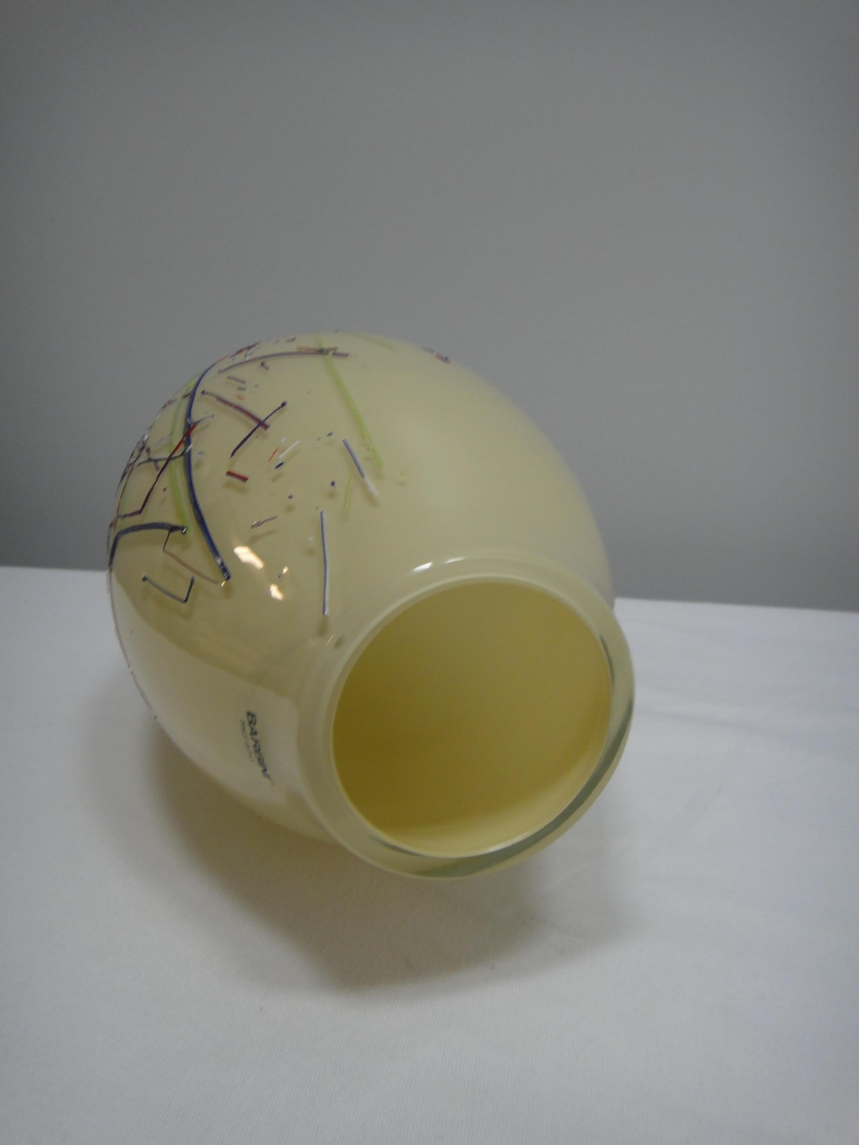 Barbini Murano Art Glass Vase, Italy For Sale 3