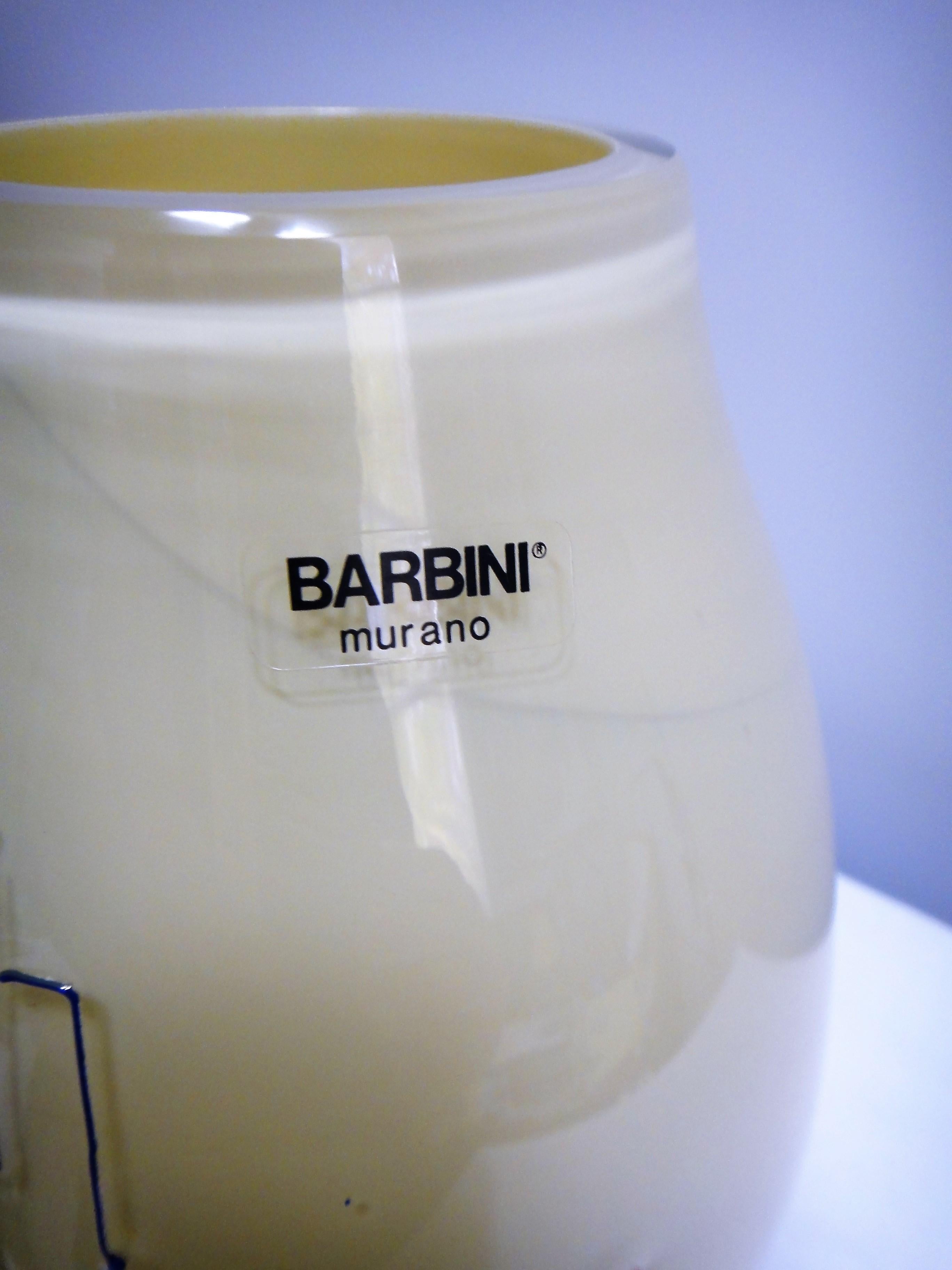 Barbini Murano Art Glass Vase, Italy For Sale 4