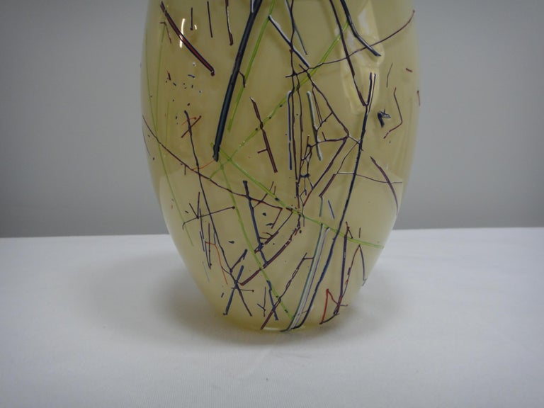 Barbini Murano Art Glass Vase, Italy In Excellent Condition For Sale In Miami, FL