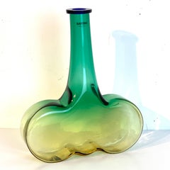 Barbini Murano  Three -Color Biomorphic  Vase