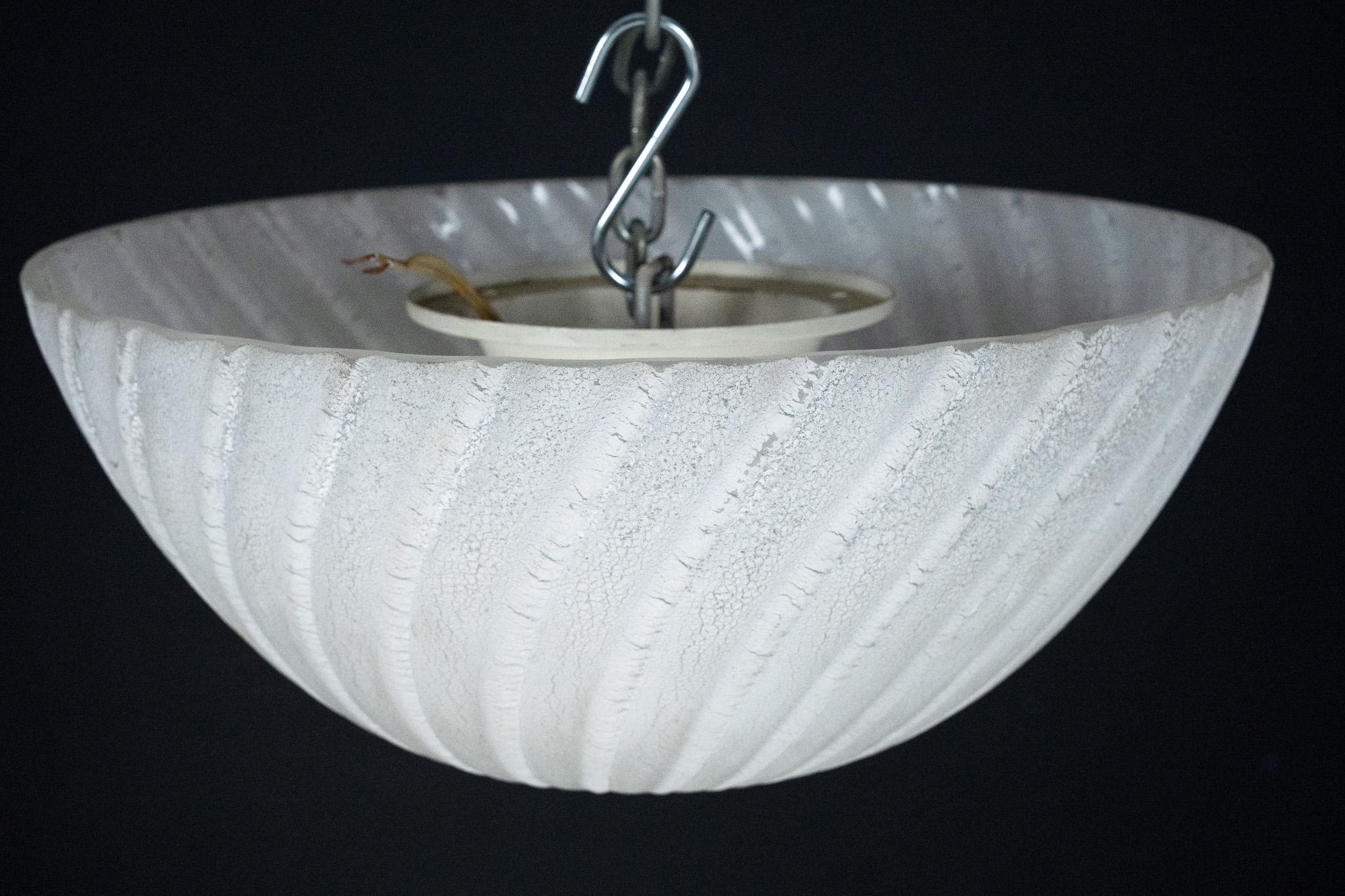 Lampada da soffitto in vetro di Murano Barbini, Italia anni '80 in vendita 2