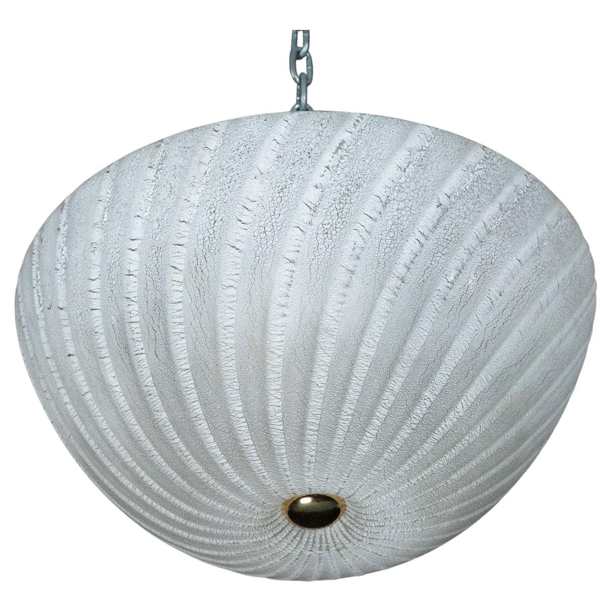Lampada da soffitto in vetro di Murano Barbini, Italia anni 
80