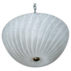 Plafonnier en verre de Murano, Barbini, Italie, années 1980
