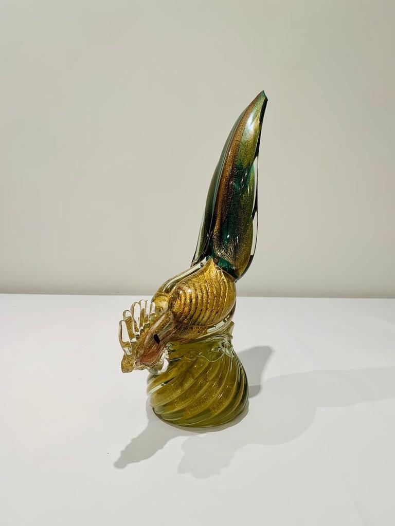 Mid-Century moderno Barbini in vetro di Murano multicolore con oro circa 1950 CIRCA. in vendita