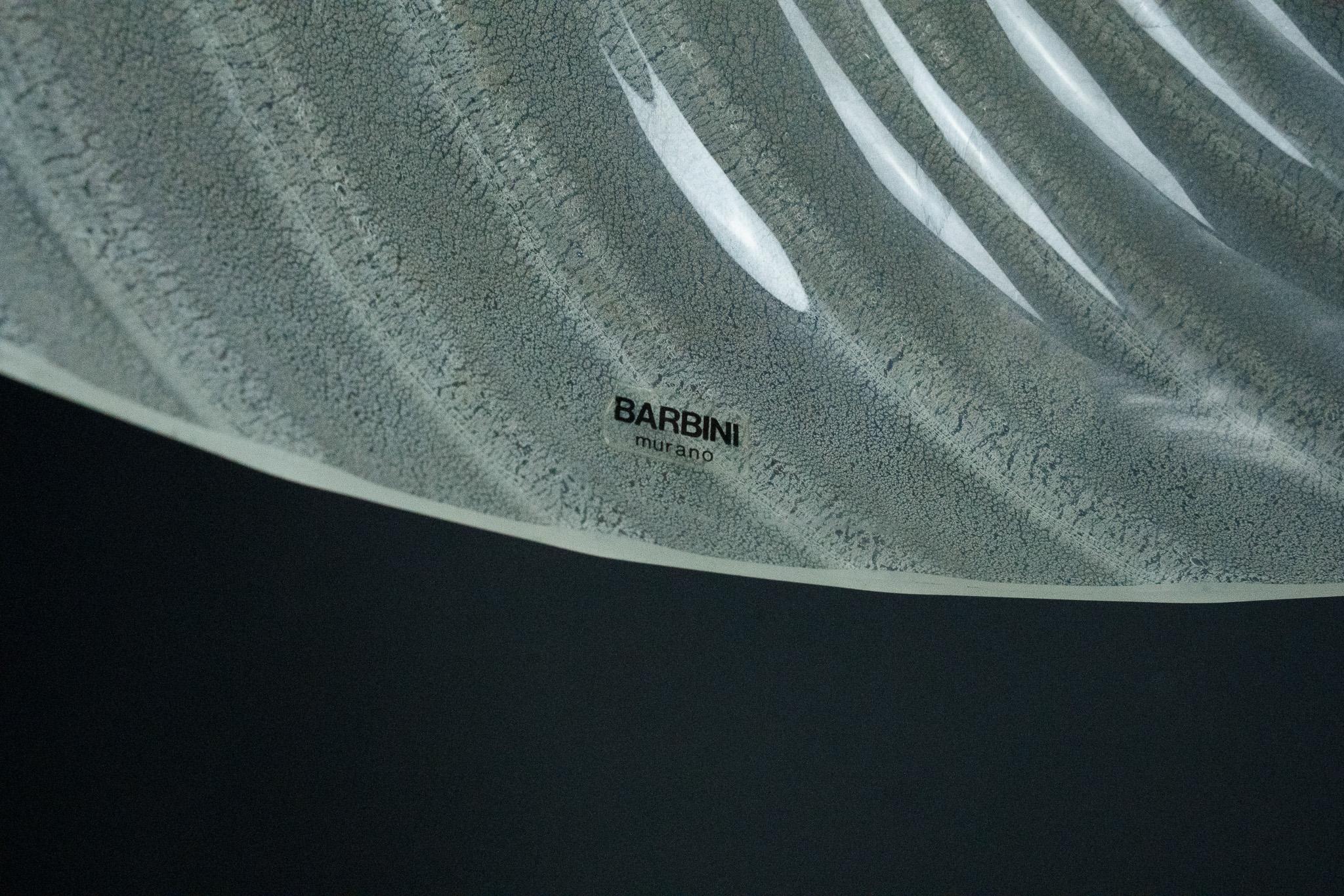 Italiano Barbini Murano Glass Pendant Lamp, Early 1980s in vendita