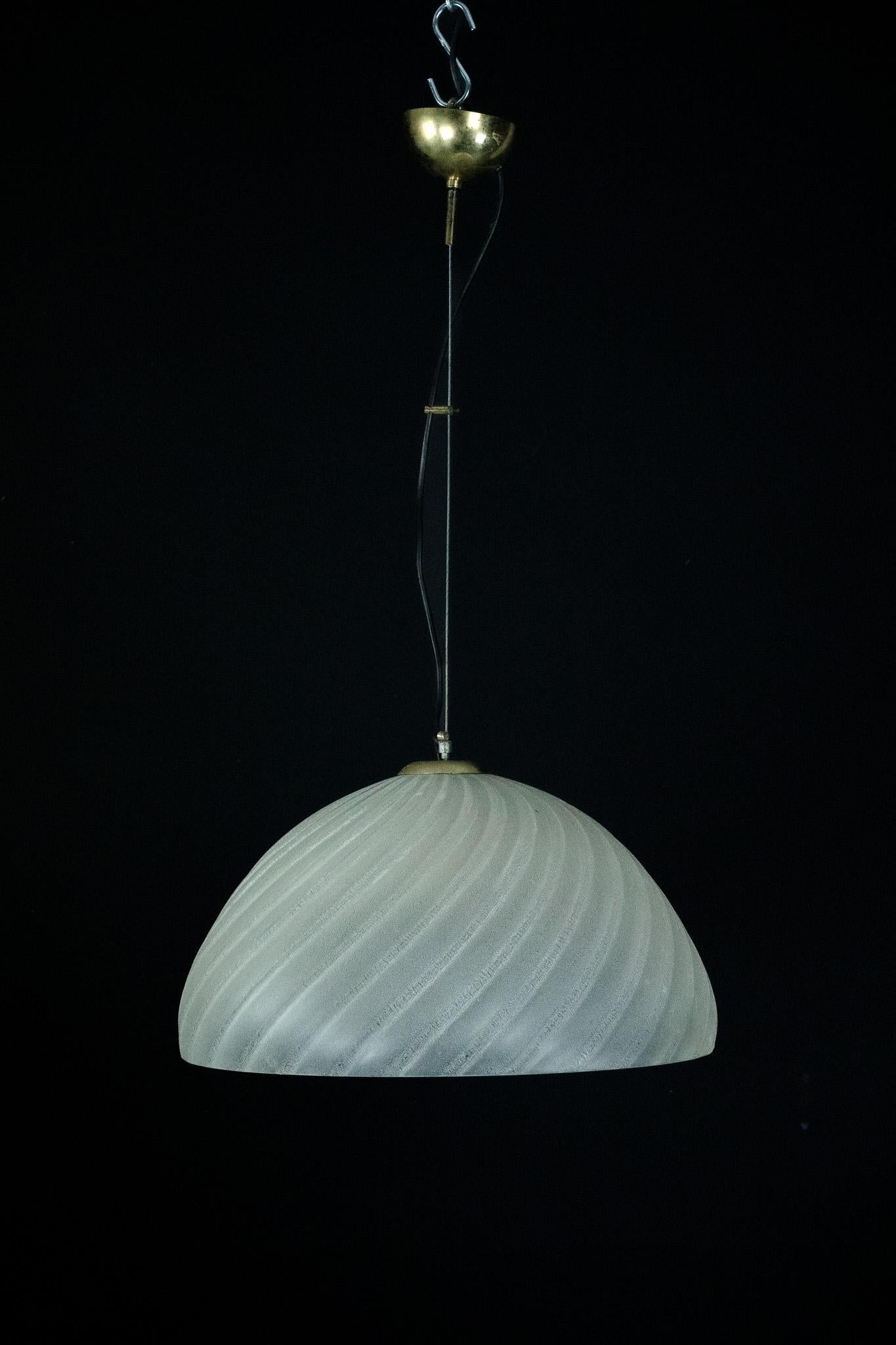Fine XX secolo Barbini Murano Glass Pendant Lamp, Early 1980s in vendita