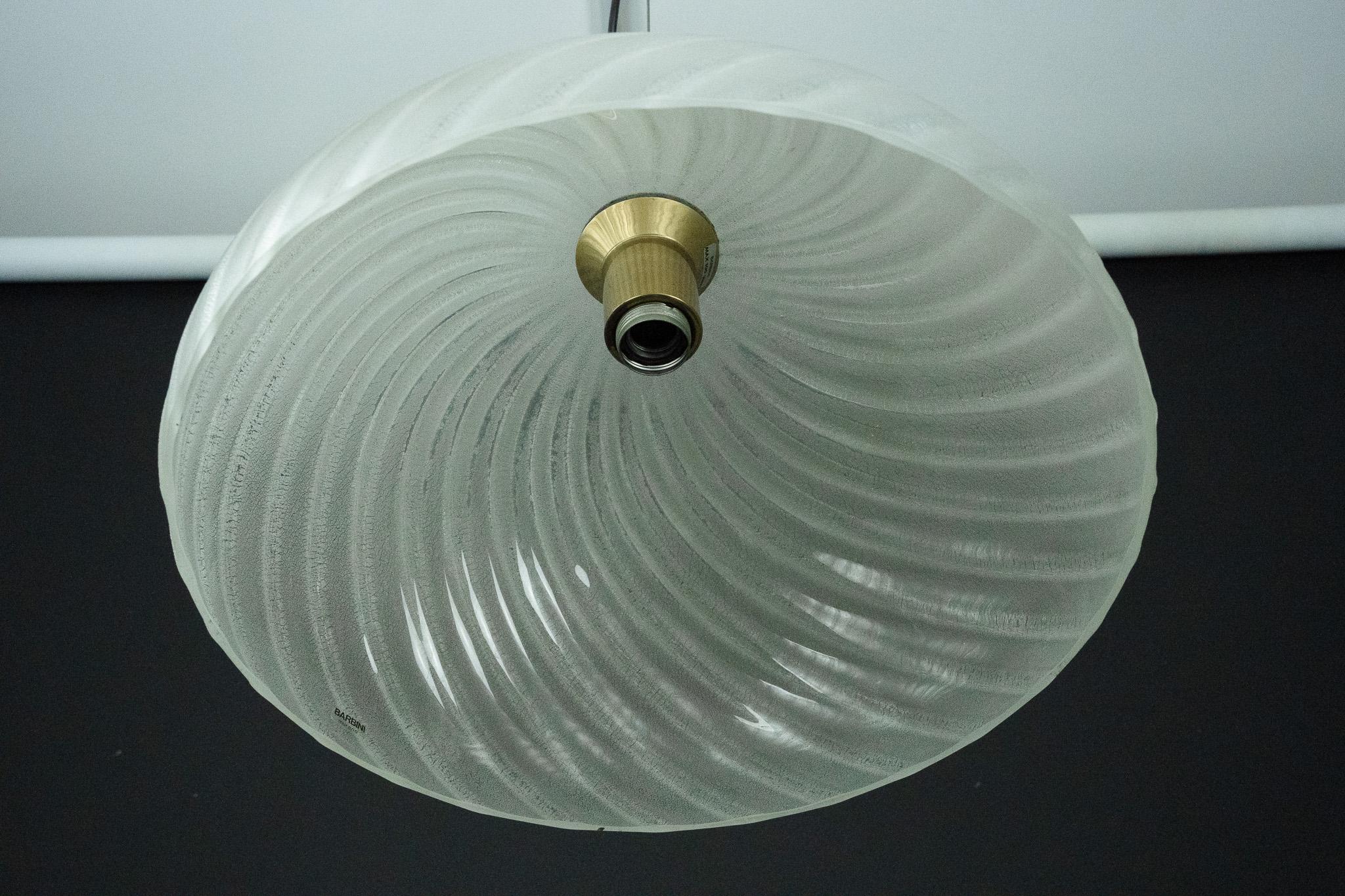Vetro di Murano Barbini Murano Glass Pendant Lamp, Early 1980s in vendita