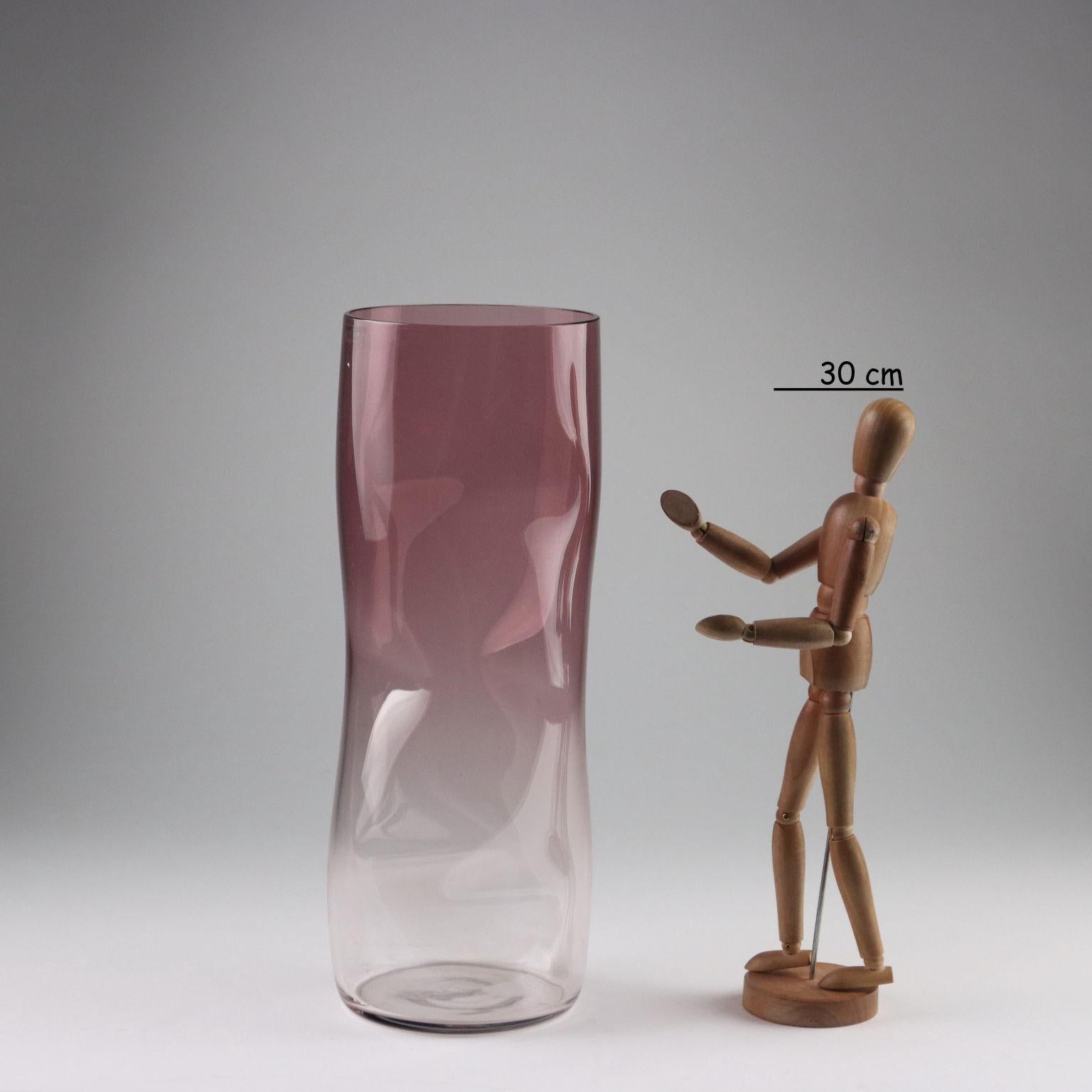 Mid-Century moderno Vaso in vetro di Murano Barbini Italia anni '80 in vendita