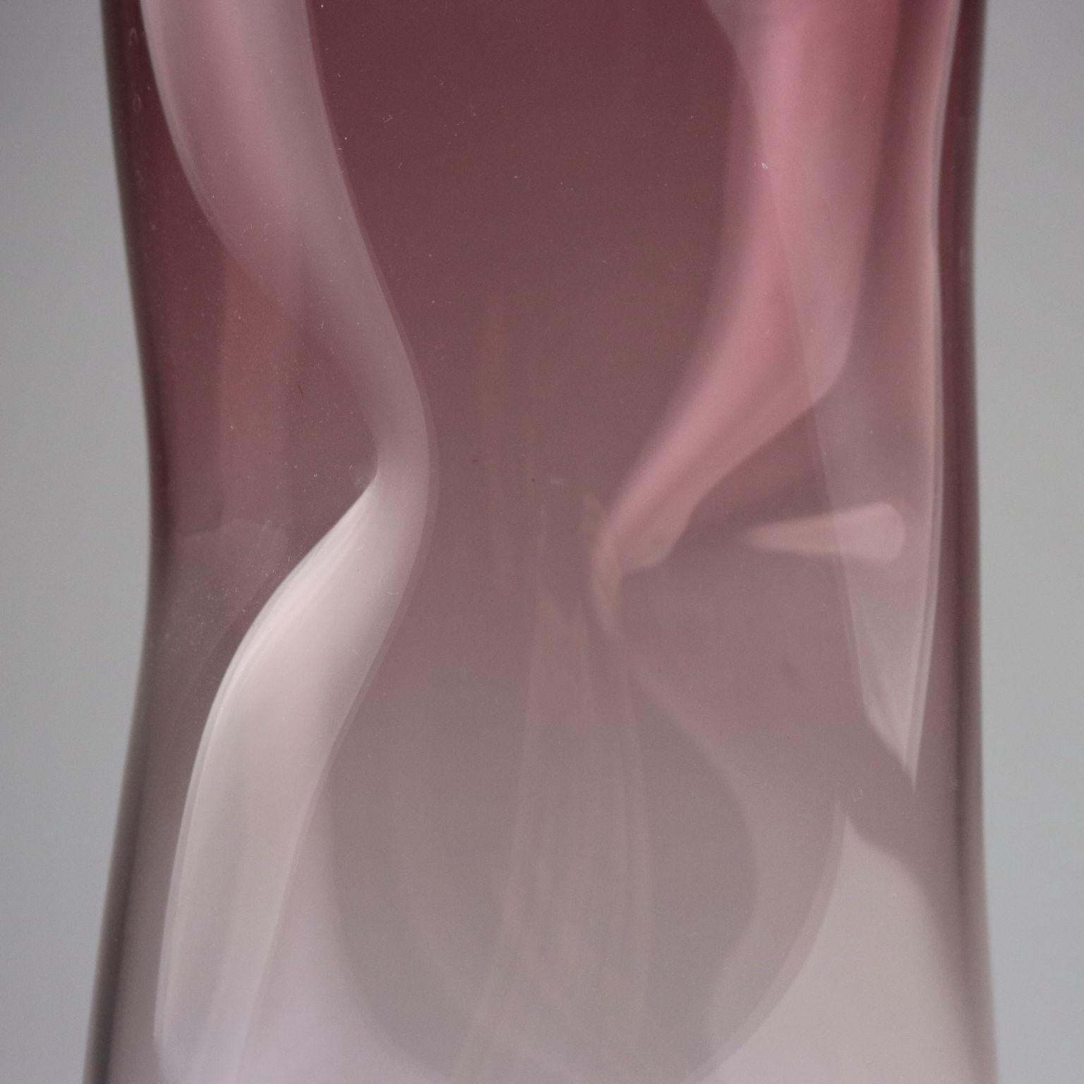 Italiano Vaso in vetro di Murano Barbini Italia anni '80 in vendita