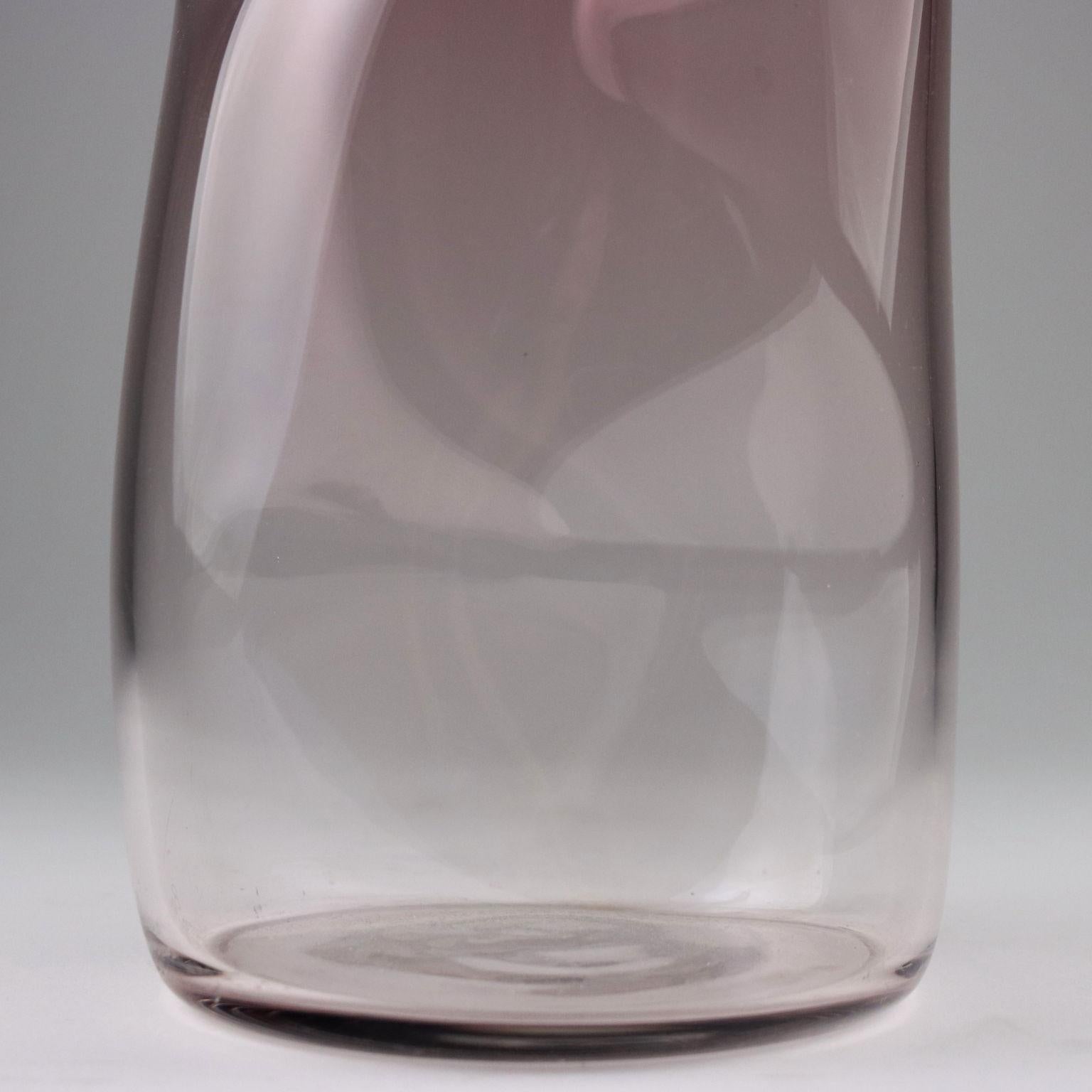 Fine XX secolo Vaso in vetro di Murano Barbini Italia anni '80 in vendita