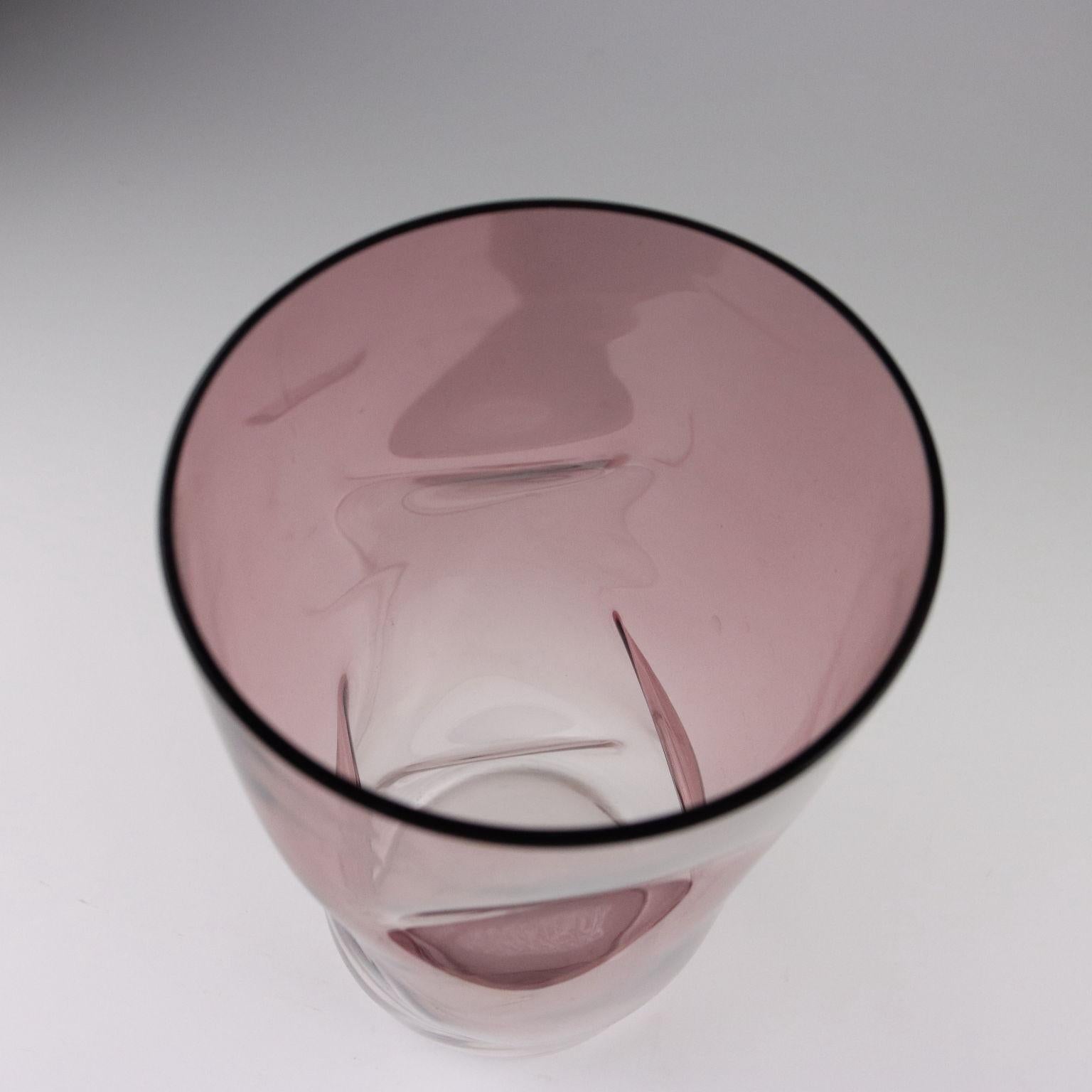 Vetro di Murano Vaso in vetro di Murano Barbini Italia anni '80 in vendita