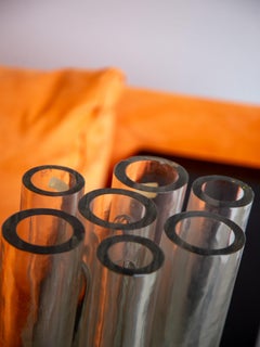 Barbini Murano Skulpturale Vase aus Klarglas, Italien 1970er Jahre