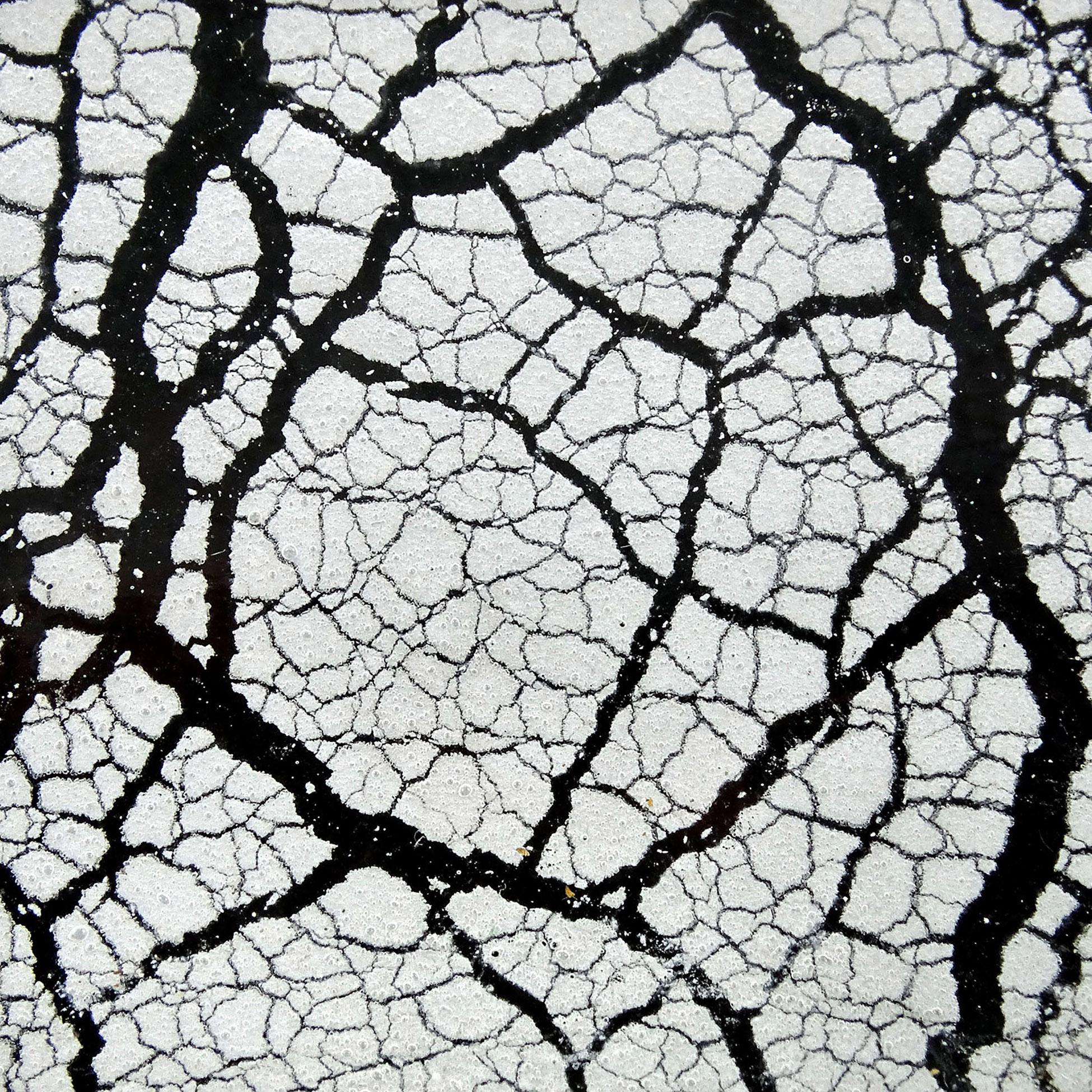 Bol à bonbons en verre d'art italien signé Murano, texture de surface blanche Scavo Bon état - En vente à Kissimmee, FL