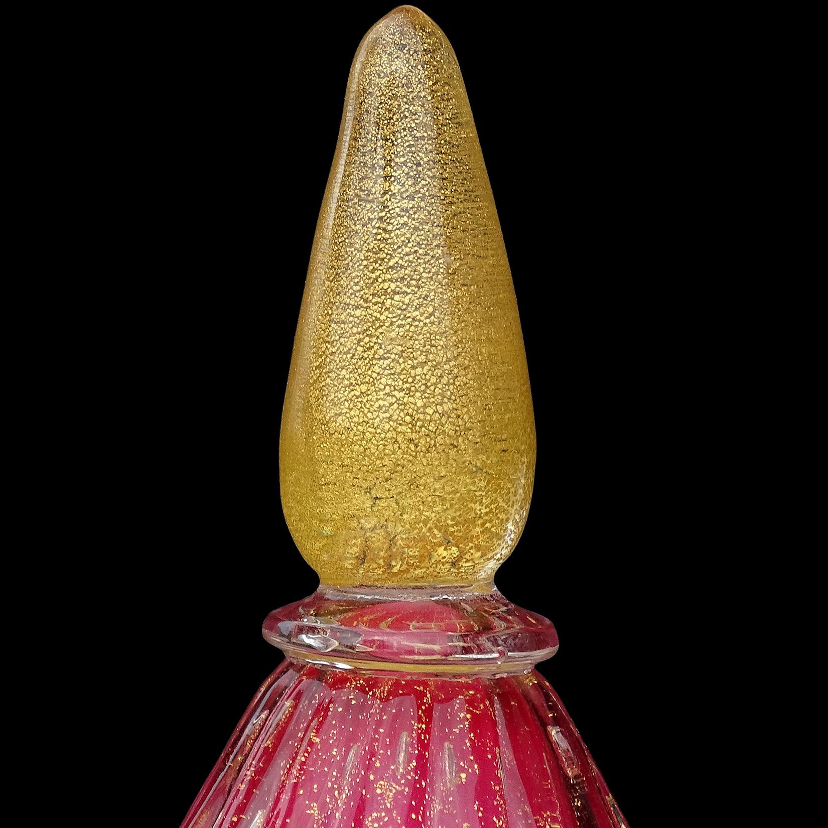 Hand-Crafted Barbini Salviati Murano Blush Pink White Gold Fleck Italian Art Glass Cookie Jar