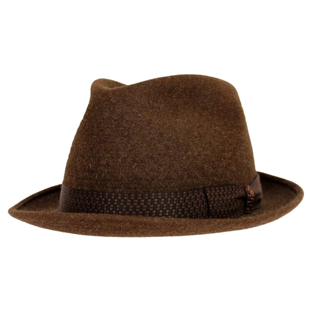 Barbisio Brown Wool Vintage Fedora Hat