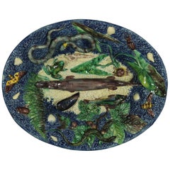 Barbizet Palissy Majolica Palissy Fish Platter