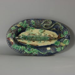 Palissy-Majolika-Teller mit Fischmotiv aus Barbizet