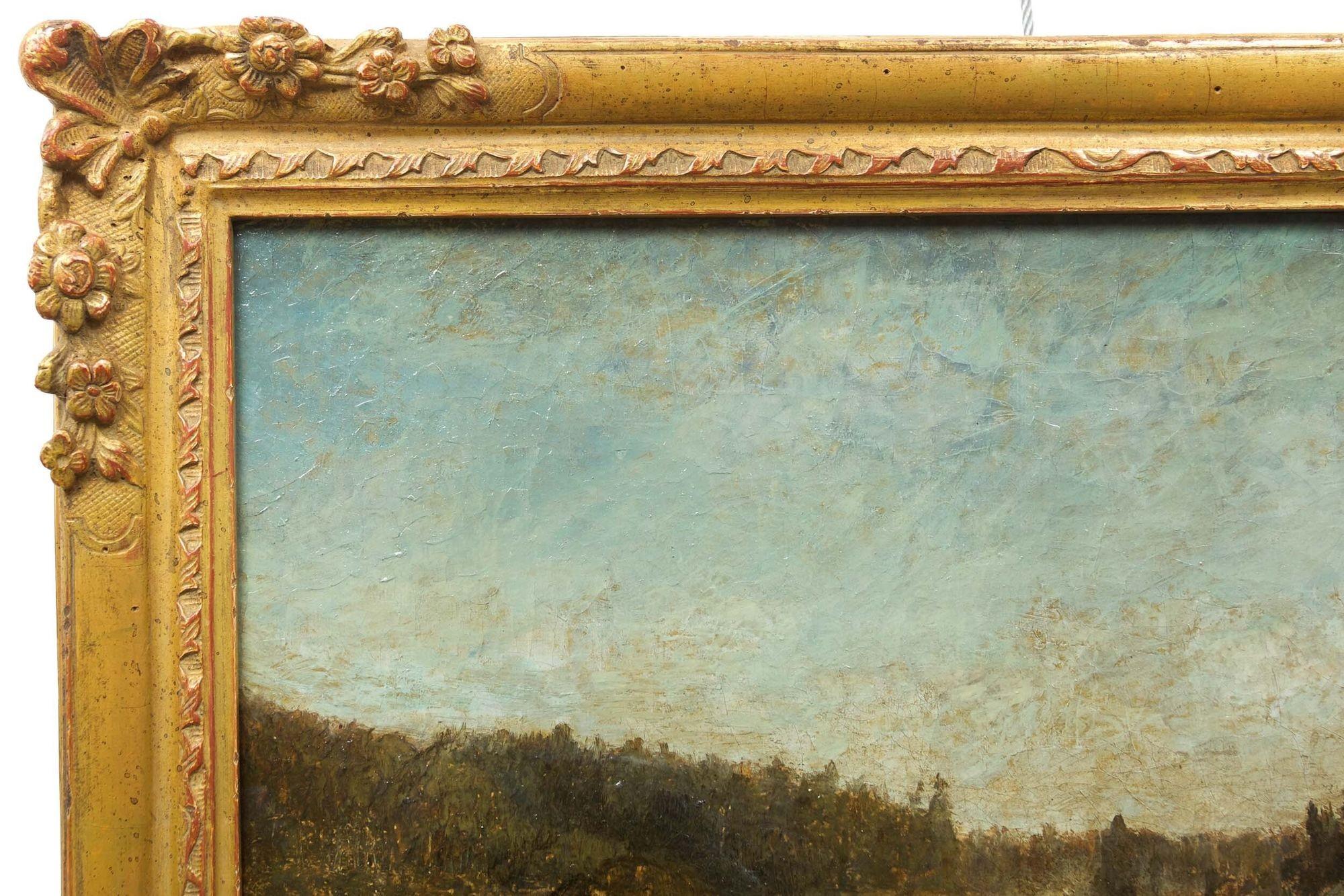 Peinture de paysage de Barbizon de la moisson par Olof Hermelin (suédois, 1827-1913) en vente 5