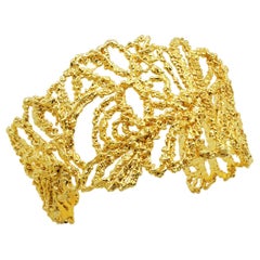 Barbosa "Edith" Vermeil Gold Cuff Bracelet