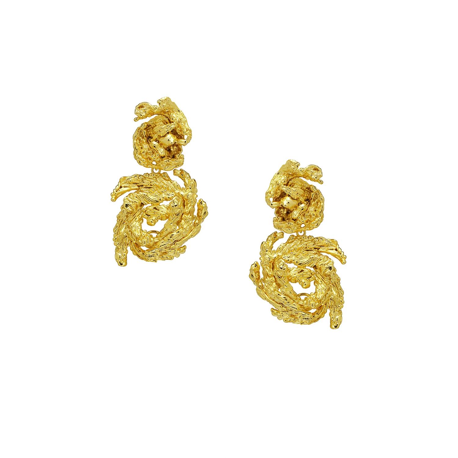 Barbosa ‘Sahara’ Modular Earrings in Vermeil In New Condition For Sale In New York, NY