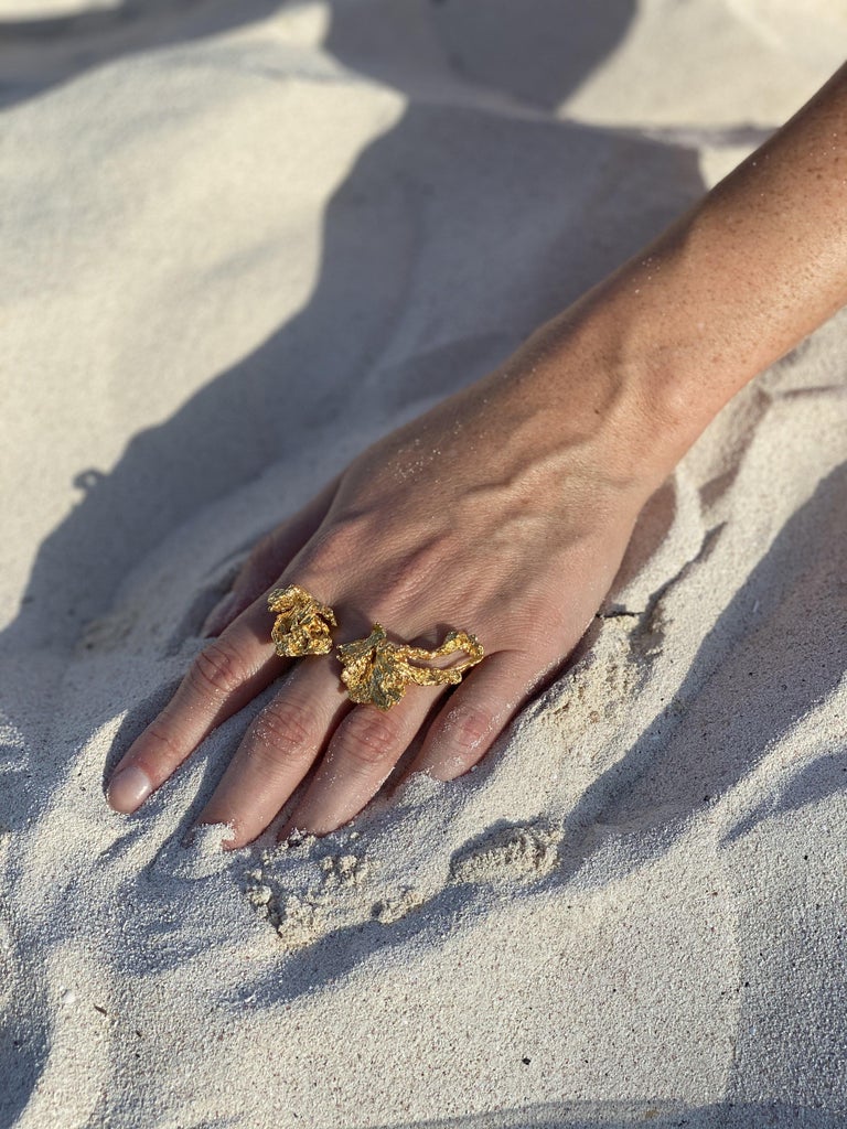 Barbosa ‘Sahara’ Open Ring in Gold Plated Brass For Sale at 1stDibs