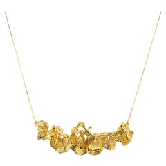 Barbosa 'T' Necklace in 18 Karat Gold and Diamond