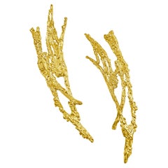 Barbosa 'Tigress' Earrings in Gold Plated Brass