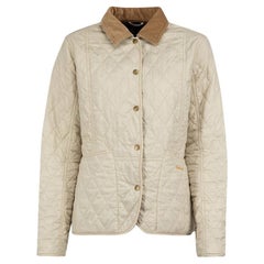 Barbour Beige Summer Liddesdale Quilt Jacket Size XL