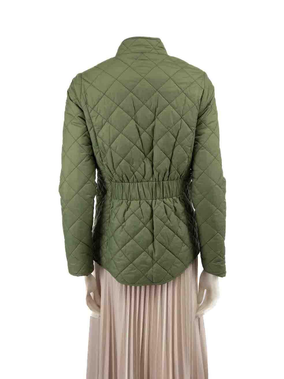 Barbour Green Quilted Jacket Size M In Good Condition For Sale In London, GB