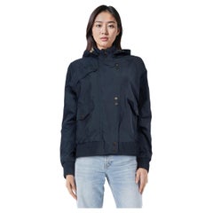 Barbour Navy Mid Length Hood Jacket Size XXL
