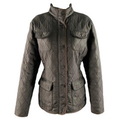 BARBOUR Giacca trapuntata in poliammide nera taglia 12