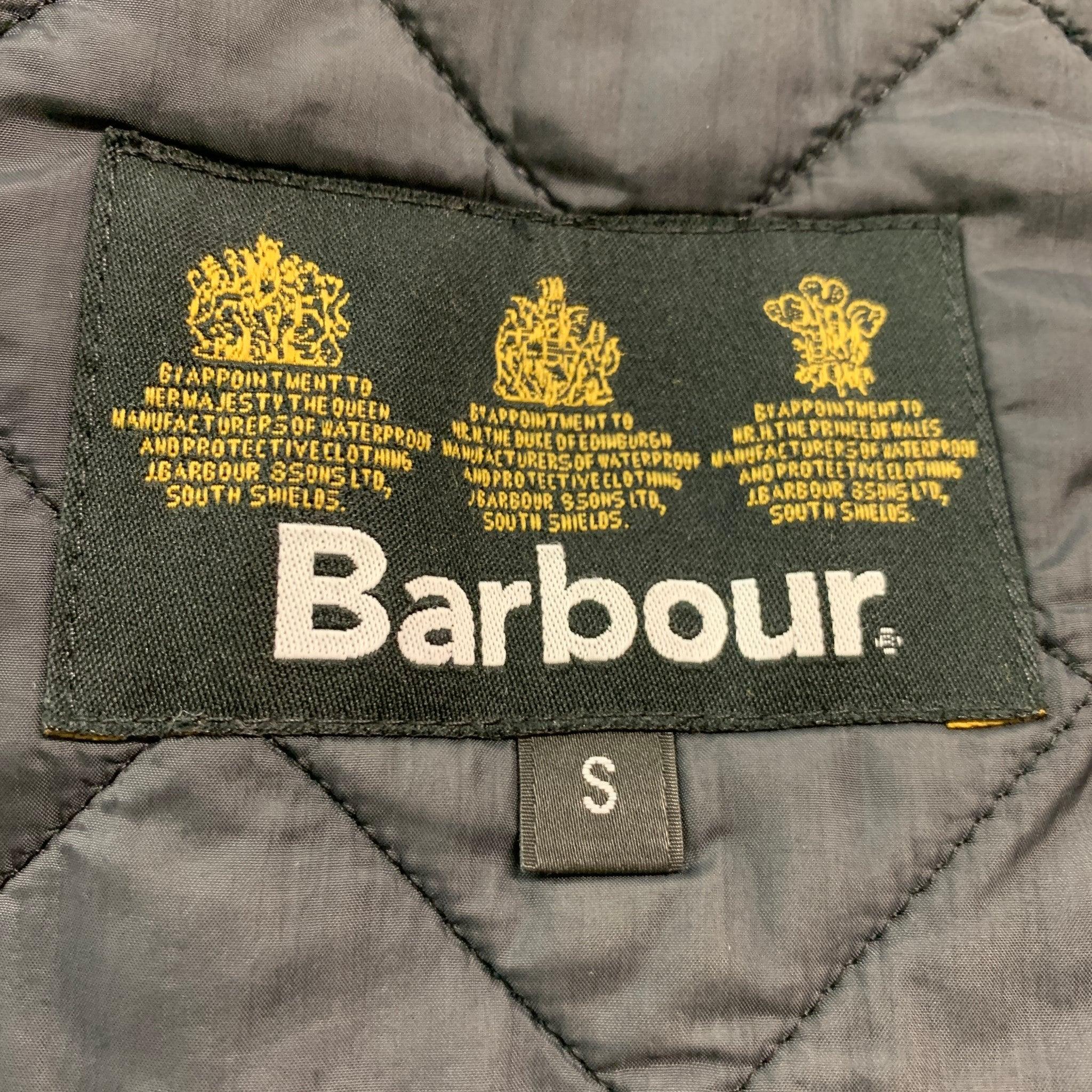 Men's BARBOUR Size S Black Zip Snaps Jacket For Sale