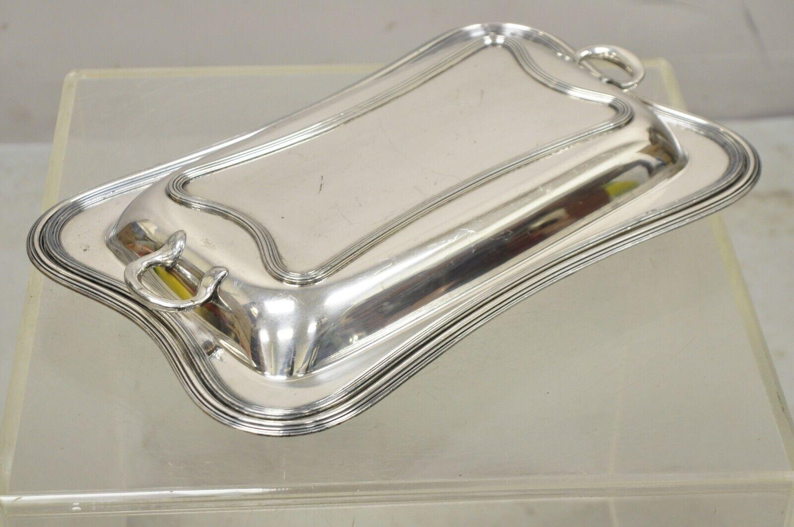 Vintage Barbour SP Co International Silver Plated 6045 Lidded Vegetable Serving Dish Platter. Item features 3 interior sections, ornate twin handles, original stamp, very nice vintage item, quality craftsmanship, great style and form. circa Mid-20th
