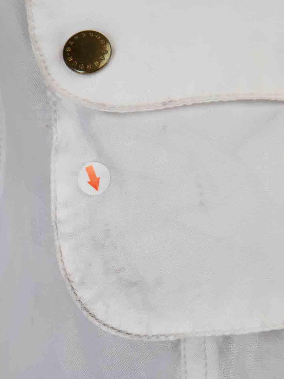 Chaqueta Barbour Blanca encerada con cinturón Talla S en Bueno estado para la venta en London, GB