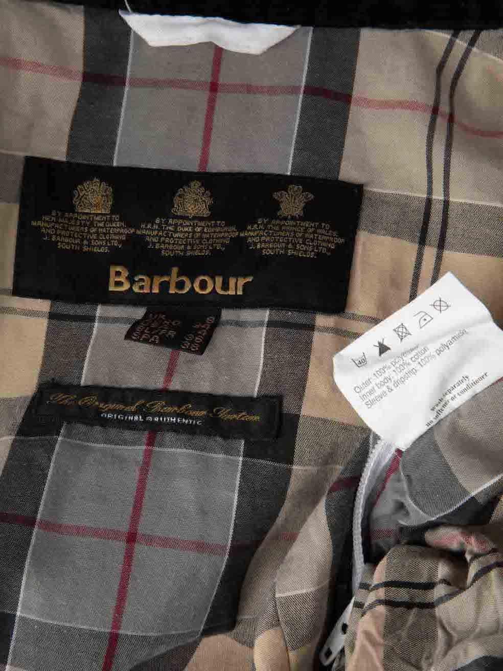 Chaqueta Barbour Blanca encerada con cinturón Talla S en venta 1
