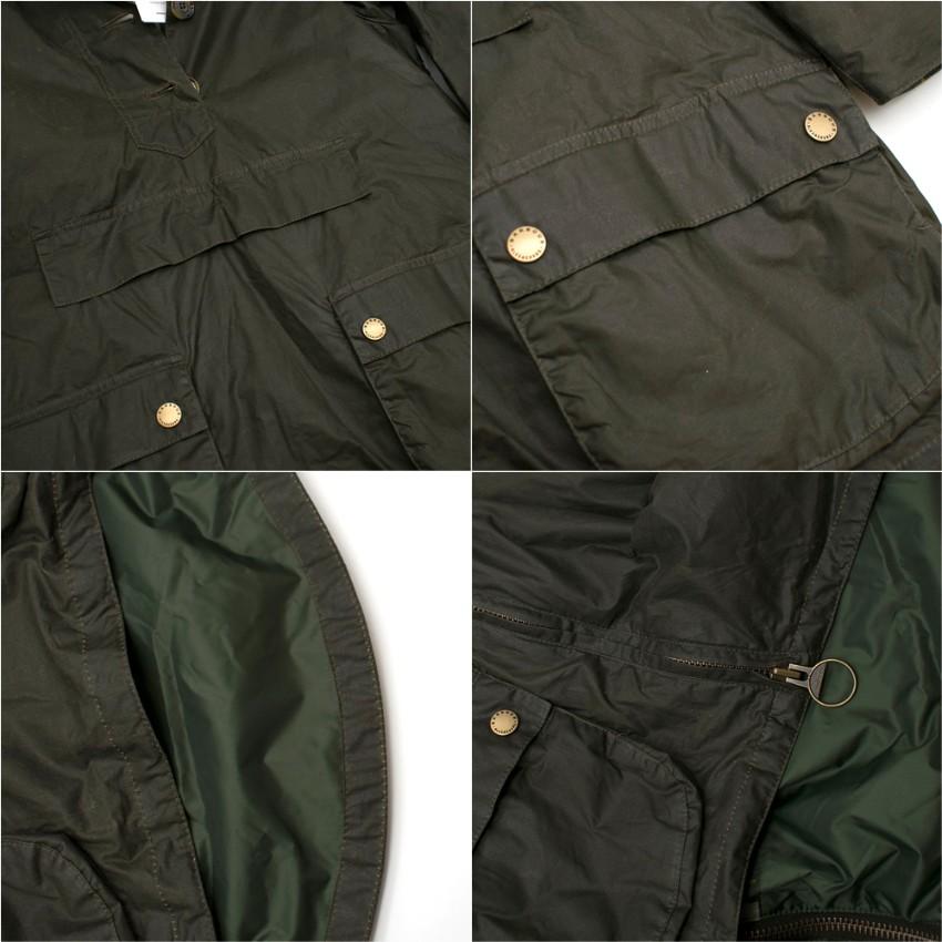 Black Barbour x Alexa Chung Olive Waxed Coco Jacket FR38 S