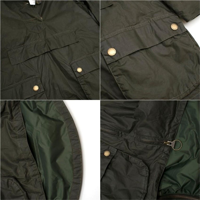 Barbour x Alexa Chung Olive Waxed Coco Jacket FR38 S at 1stDibs